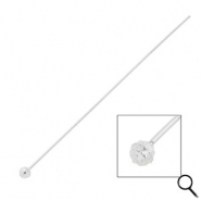 BY31® Componenti in acciaio inossidabile chiodini a testa pallina 70mm argento