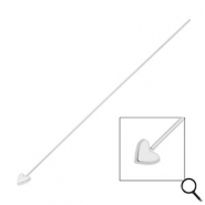 BY31® Componenti in acciaio inossidabile chiodini a testa cuore 70mm argento