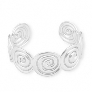 Bracciali in acciaio inossidabile bangle spirale argento