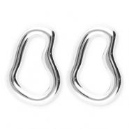 BY31® Orecchini in acciaio inossidabile irregolare argento