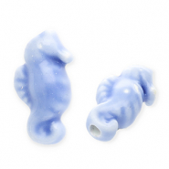 Perline di ceramica cavalluccio marino blu