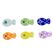 Perline di ceramica pesce multicolore