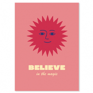 BY31® Espositori bigiotteria in cartoncino "Believe in the magic" rosso-rosa corallo-giallo-blu
