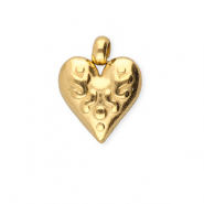 BY31® Ciondoli in acciaio inossidabile cuore oro