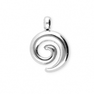 BY31® Ciondoli in acciaio inossidabile spirale argento