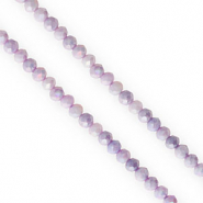 Perline sfaccettate 4x3mm rondella viola-rivestimento AB