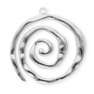 Ciondoli in acciaio inossidabile spirale argento
