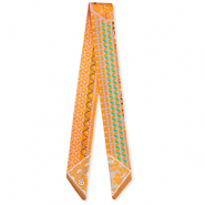 Bandana foulard con rombo arancione chiaro-rosa chiaro-marrone chiaro