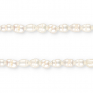 TQ Perle di acqua dolce chicco di riso 6x4mm bianco naturale