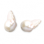 TQ Perle di acqua dolce irregolare goccia bianco naturale