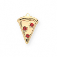 BY31&reg; Ciondoli in ottone Eco-brass punta di pizza oro-rosso