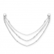 BY31&reg; Ciondoli / distanziatori a triplo giro in acciaio inossidabile argento