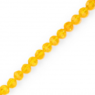 Perline sfaccettate tonde 6 mm arancione