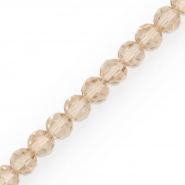 Perline sfaccettate tonde 8 mm beige latte