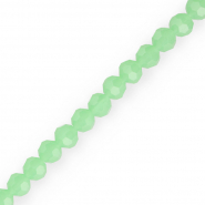 Perline sfaccettate tonde 6 mm verde menta