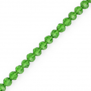 Perline sfaccettate tonde 4 mm verde erba