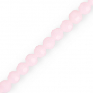 Perline sfaccettate tonde 8 mm rosa chiaro