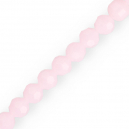 Perline sfaccettate tonde 10 mm rosa chiaro
