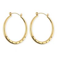 BY31&reg; Componenti in acciaio inossidabile orecchini con 7 anellini oro