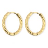 BY31&reg; Orecchini in acciaio inossidabil a cerchio spirale oro