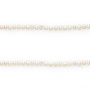 Perle di acqua dolce imperfette rotonde 4mm bianco naturale