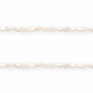 Perle di acqua dolce imperfette chicco di riso 5x4mm bianco naturale