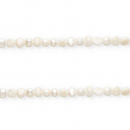 Perle di acqua dolce imperfette pepita rotonde 7-8mm bianco naturale