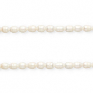 Perlas de agua dolce imperfette grano de arroz 9x7-8mm bianco naturale