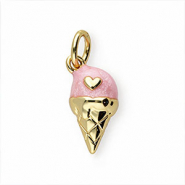 Metallo TQ in ottone ciondolo gelato oro-rosa chiaro