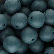 DQ Perline in acrilico 18 mm blu petrolio