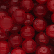 Perline di vetro 12mm rosso borgogna
