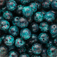 Perline di vetro 12mm ottanio multicolore