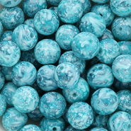 Perline di vetro 12mm blu multicolore
