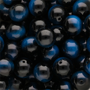 Perline di vetro 14mm nero-blu