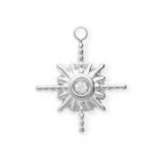 Ciondoli in acciaio inossidabile con strass stella Silver-crystal