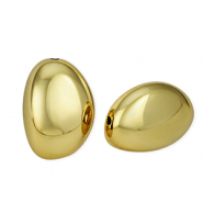 Perline in acrilico ovale oro
