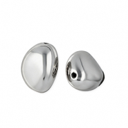 Perline in acrilico ovale argento