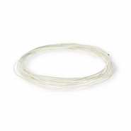 Pelle 1mm tubolare bianco