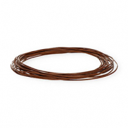 Pelle 1mm tubolare marrone scuro