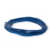 Pelle 2mm tubolare blu scuro
