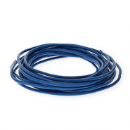 Pelle 3mm tubolare blu scuro