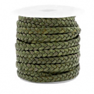 Gli articoli in vera pelle e vera pelle scamosciata  Pelle DQ intrecciata 5 mm piatta