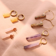 Set di ispirazione Ispirazione per bigiotteria alla moda con perline di pietra dura semipreziosa