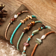 Set di ispirazione Realizzare gioielli con le perline in pietra naturale chips