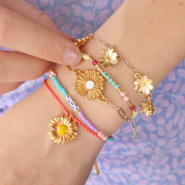 Set di ispirazione Come realizzare gioielli alla moda con ciondoli floreali e distanziatori di metallo DQ