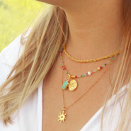 Set di ispirazione Gioielli dal design elegante con perline sfaccettate Occhi di gatto 