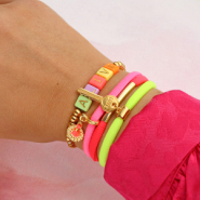 Set di ispirazione Creare bracciali con nastro elastico Ibiza in colori neon