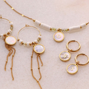 Set di ispirazione Idee estive per bracciali e orecchini con ciondoli in acciaio inossidabile con iniziali