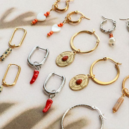 Set di ispirazione Idee creative con orecchini a cerchio in acciaio inossidabile