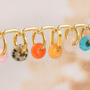 Set di ispirazione Idee per gioielli di tendenza con perline di pietra naturale a rondelle